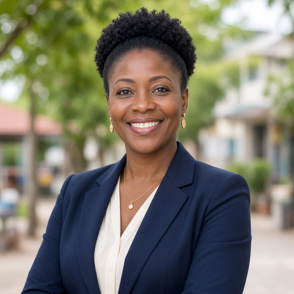 School principal smiling